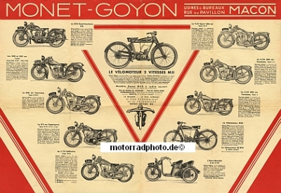 Preview: Monet & Goyon Motorrad Prospekt 8 Seiten 1934  mg-p34