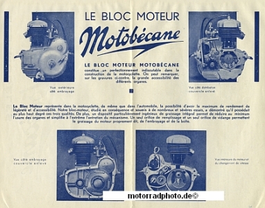 Preview: Motobecane Motorrad Prospekt  8 Seiten 1930 mobe-p30