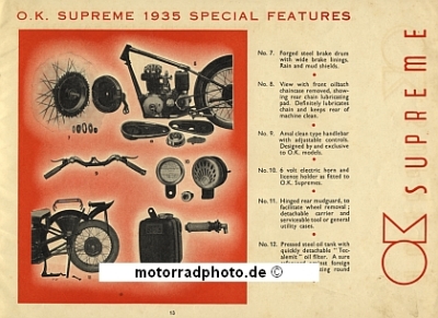 Preview: OK Supreme Motorrad Prospekt  20 Seiten 1935  ok-p35