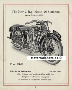 Preview: Sunbeam Motorrad Prospekt 22 Seiten 1931  su-p31