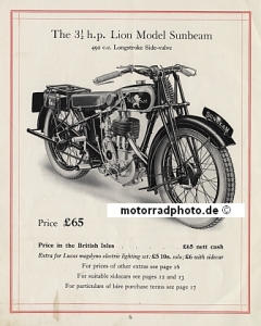 Preview: Sunbeam Motorrad Prospekt 22 Seiten 1931  su-p31
