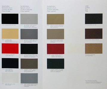 Preview: Porsche Sportwagen Farben und Innenausstattung Typ 924 1983  po-fi01-83