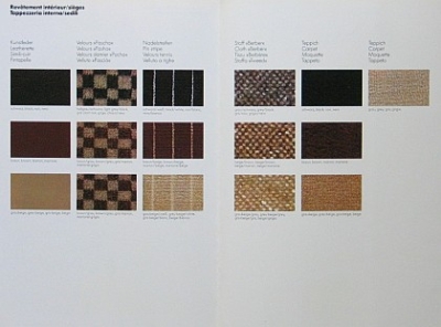 Preview: Porsche Sportwagen Farben und Innenausstattung Typ 924 1983  po-fi01-83