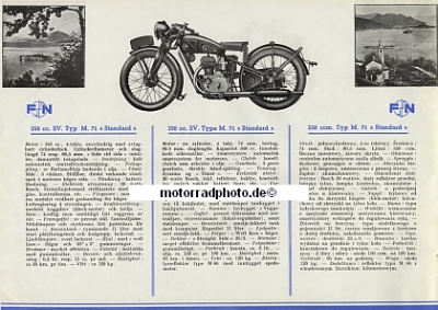 Preview: FN Herstal Motorrad Prospekt 20 Seiten 1937  fn-p37
