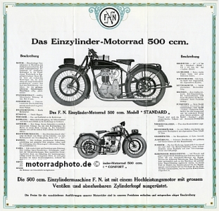 Preview: FN Herstal Motorrad Prospekt 12 Seiten 1926  fn-p26