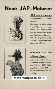 Preview: JAP Motor Ersatzteilliste 4 Seiten 1930   jap-etl30