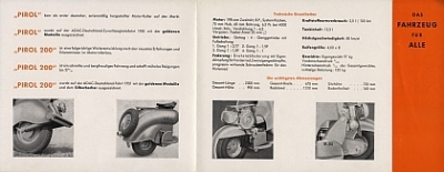 Preview: Pirol Roller Prospekt Typ 200ccm 6 Seiten 1952 piro-op52