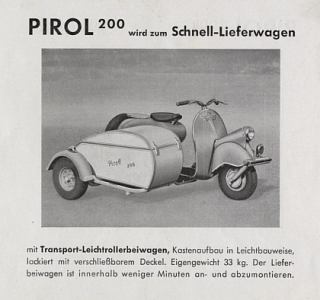 Preview: Pirol Roller Prospekt Typ 200ccm 6 Seiten 1952 piro-op52