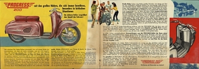 Preview: Progress Roller Prospekt Typ 200ccm 4 Seiten 1954 prog-op54