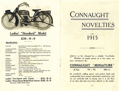 Preview: The Connaught Motorrad Prospekt 1915 16 Seiten  conn-op15