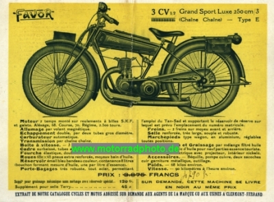 Preview: Favor Motorrad Prospekt  4 Seiten  1927   fa-p27