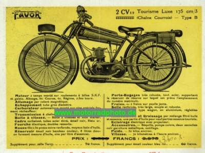 Preview: Favor Motorrad Prospekt  4 Seiten  1927   fa-p27