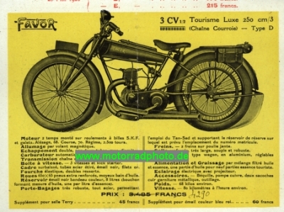 Preview: Favor Motorrad Prospekt  4 Seiten  1927   fa-p27