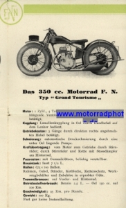 Preview: FN Motorrad Prospekt 8 Seiten  1931    fn-p31