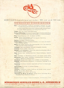 Preview: Hercules Leichtmotorrad 100/150ccm Prospektblatt 1933  her-p33-2