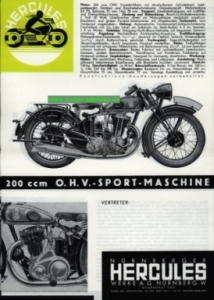 Preview: Hercules Motorrad Prospekt  4 Seiten  1935    her-p35
