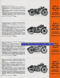 Preview: BSA Motorrad Faltprospekt 8 Seiten  1934     bsa-p34-1