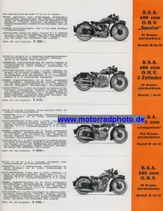 Preview: BSA Motorrad Faltprospekt 8 Seiten  1934     bsa-p34-1