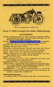 Preview: Koehler-Escoffier Motorrad Prospekt  4 Seiten  1930   ke-p30