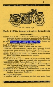 Preview: Koehler-Escoffier Motorrad Prospekt  4 Seiten  1930   ke-p30