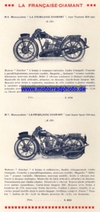 Preview: La Francaise Diamant Motorrad Prospekt 10 Seiten  1929  lfd-p29-1
