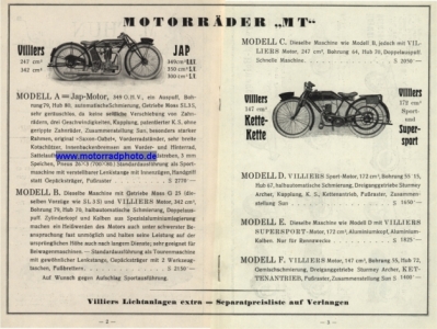 Preview: MT Motorrad Prospekt  8 Seiten  1924   mt-p24