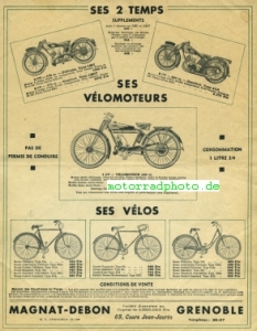 Preview: Magnat Debon Motorrad Prospekt 2 Seiten 1934   md-p34