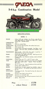 Preview: Omega Motorrad Prospekt  6 Seiten 1921    om-p21