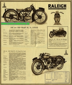 Preview: Raleigh Motorrad Prospekt 8 Seiten 1929   ral-p29