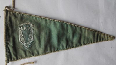 DKW Motorrad Wimpel  40er/50 Jahre grün