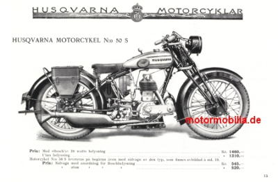Husqvarna Motorrad Prospekt 24 Seiten  1930  hus-p30