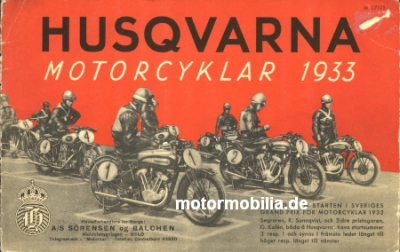 Husqvarna motorcycle main-catalogue 32 sides 1933