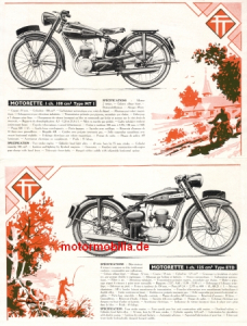 Preview: Terrot  Motorrad Prospekt 8 Seiten  1951  ter-p51