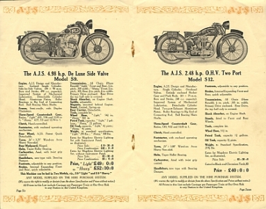 Preview: AJS Motorrad Prospekt 12 Seiten  1931 ajs-p31-3