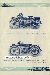 Preview: Alcyon  Motorrad + Fahrrad Prospekt  6 Seiten  1927  alc-p27