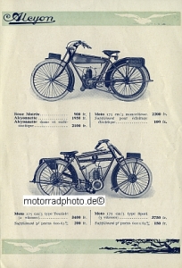Preview: Alcyon  Motorrad + Fahrrad Prospekt  6 Seiten  1927  alc-p27