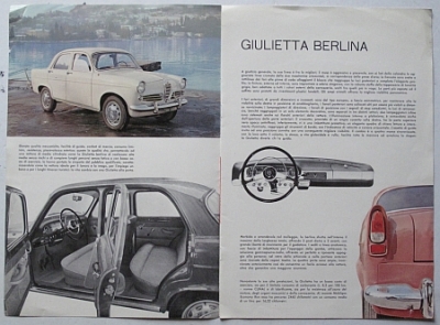 Preview: Alfa Romeo Giulietta t.i. Prospekt  8 Seiten ca.1960   alf-op60-3