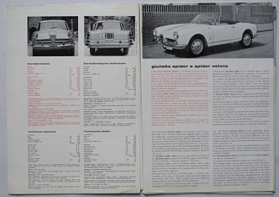 Preview: Alfa Romeo Prospekt Mappe 28 Seiten 1962   alf-op62
