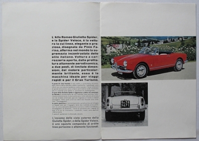 Preview: Alfa Romeo Spider/Spider Veloce  Prospekt  8 Seiten 10.1960   alf-op60-2