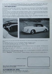 Preview: Apal Automobil Prospektblatt Typ Speedster Cabrio 1982 apal-op821 Preview: Apal Automobil Prospektblatt Typ Speedster Cabrio 1982 apal-op821