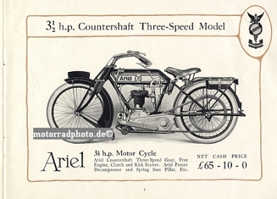 Preview: Ariel Motorrad Katalog  36 Seiten 1916 ari-p16