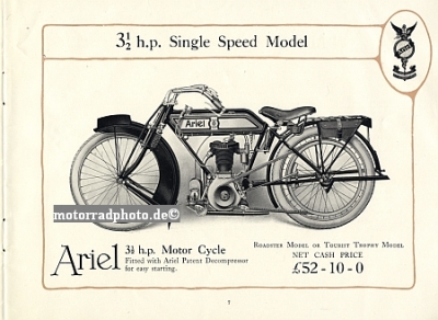 Preview: Ariel Motorrad Katalog  36 Seiten 1916 ari-p16