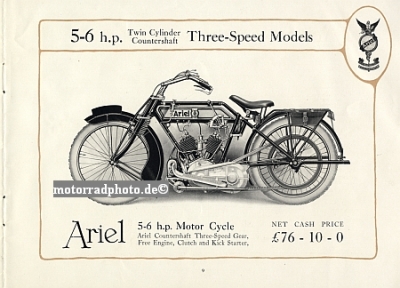 Preview: Ariel Motorrad Katalog  36 Seiten 1916 ari-p16