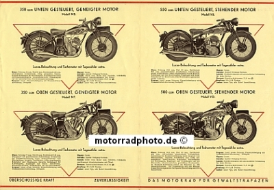 Preview: Ariel Motorrad Prospekt 6 Seiten 1932  ari-p32