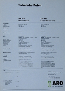 Preview: Aro 24 Geländewagen Prospektblatt 2 Seiten 1985 aro-op85 Preview: Aro 24 Geländewagen Prospektblatt 2 Seiten 1985 aro-op85