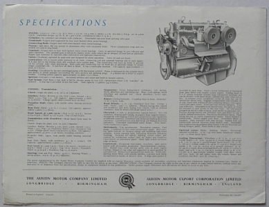 Preview: Austin Healey 100 Six Prospekt 4 Seiten 1957  au-op57