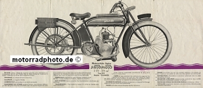 Preview: Automoto Motorrad Prospekt 6 Seiten 1927   aumo-p27