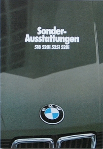 BMW Automobil Prospekt Typ 5er Serie Sonderausstattungen 1.1982   bmw-aop822