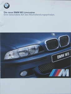 BMW Automobil Prospekt Typ M5 Limousine 1.1998  bmw-aop983