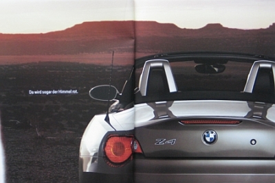 BMW Automobil Händlermappe Prospekt Typ Z 4 Roadster 1.2004  bmw-op041